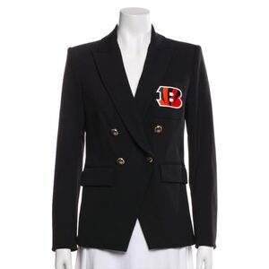 NWT Veronica Beard x NFL Cincinnati Bengals Dickey Black Jacket Sz 14(No Hoodie)